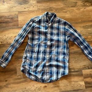 Ralph Lauren Blue and White Checkered Shirt